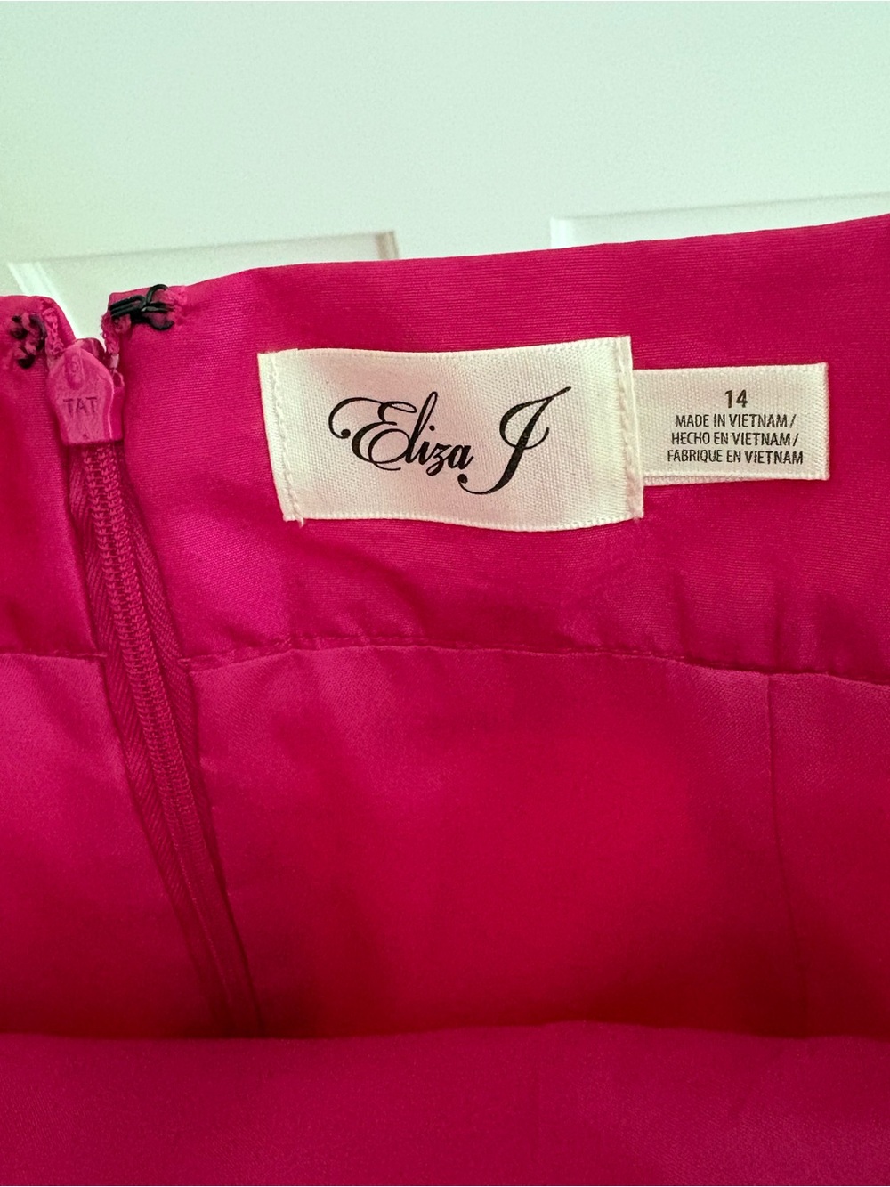 Eliza J Fuchsia High-Low Tiered Midi Skirt with Side Tie - Picture 5 of 6